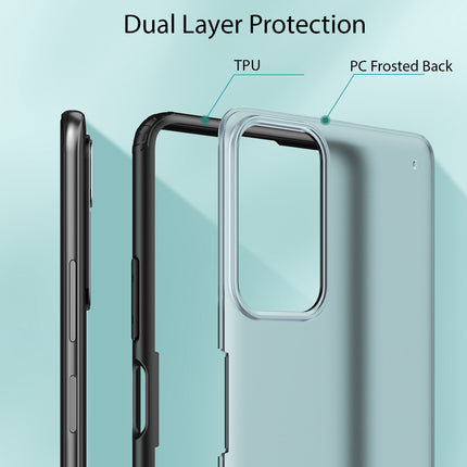 Shield Frosted Acrylic Back Shock Proof Case Cover for Xiaomi 11i HyperCharge (Black)