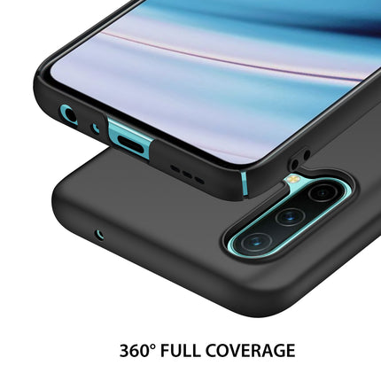Silk Smooth Finish [Full Coverage] All Sides Protection Slim Back Case Cover for OnePlus Nord CE (5G) / One Plus Nord CE (5G) (Black)
