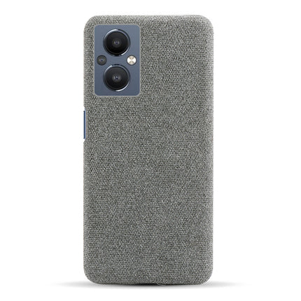 Woven Soft Fabric Case for Oppo F21 PRO (5G) Back Cover, Shock Protection Slim Hard Anti Slip Back Cover (Grey)