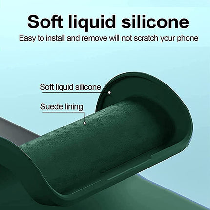 Matte Lens Protective Back Cover for Vivo V23 , Slim Silicone with Soft Lining Shockproof Flexible Full Body Bumper Case (Green)