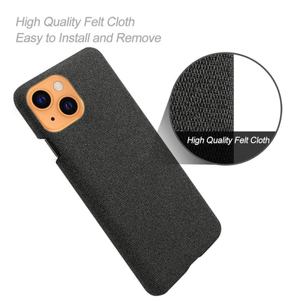 Woven Soft Fabric Case for Apple iPhone 13 Back Cover, Shock Protection Slim Hard Anti Slip Back Cover (Black)