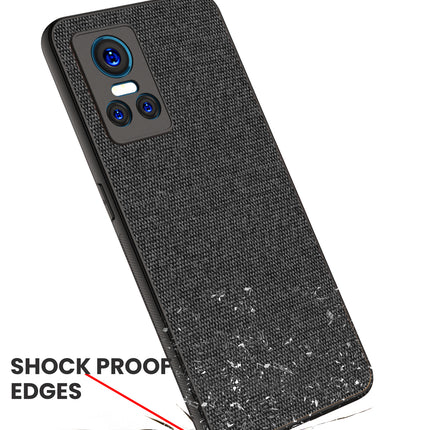 Soft Fabric Hybrid Protective Back Case Cover for Realme GT Neo 3 (5G) (Black)
