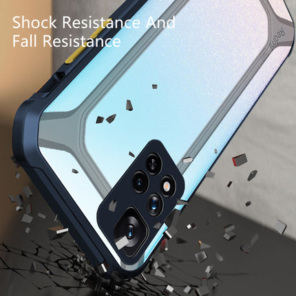 Unicorn for Xiaomi 11i HyperCharge Clear Back Case, [Military Grade Protection] Shock Proof Slim Hybrid Bumper Cover (Blue)