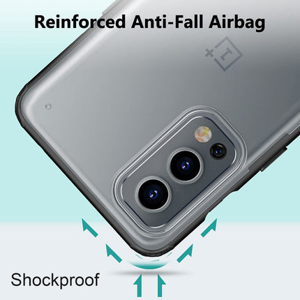 Shield Frosted Acrylic Back Shock Proof Case Cover for OnePlus Nord 2 (5G) /One PlusNord 2  (5G) (Black)