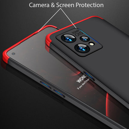 Double Dip Full 360 Protection Back Case Cover for Realme 9 PRO PLUS (Red , Black)