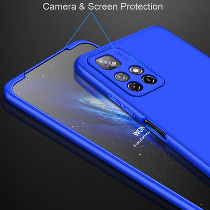 Double Dip Full 360 Protection Back Case Cover for Redmi Note 11T (5G) (Blue)