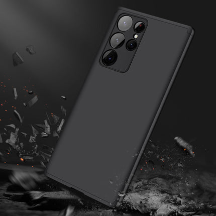 Double Dip Full 360 Protection Back Case Cover for Samsung Galaxy S22 Ultra (Black)