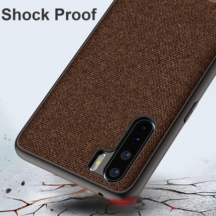 Soft Full Fabric Protective Shockproof Back Case Cover for Oppo F15 (Full Brown)