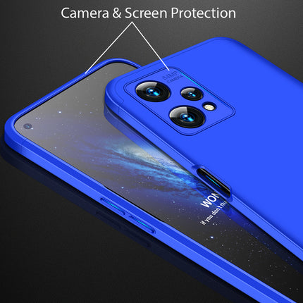 Double Dip Full 360 Protection Back Case Cover for Realme 9 PRO (Blue)