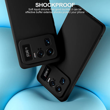 Matte Lens Protective Back Cover for Xiaomi Mi 11 Ultra , Slim Silicone with Soft Lining Shockproof Flexible Full Body Bumper Case , Black