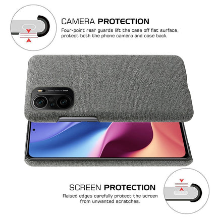 Woven Soft Fabric Case for Xiaomi Mi 11X / 11X Pro Back Cover, Shock Protection Slim Hard Anti Slip Back Cover (Grey)