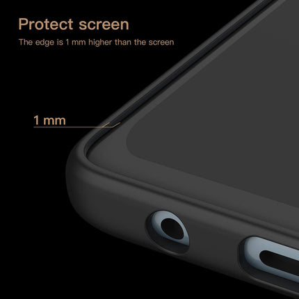 Tux Back Case for Samsung Galaxy M42 (5G) , Slim Leather Case with Soft Edge Shockproof Back Cover (Black)