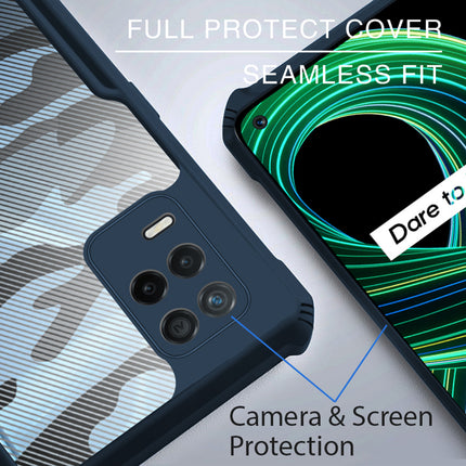 Beetle Camouflage for Realme 8 (5G) Back Case, [Military Grade Protection] Shock Proof Slim Hybrid Bumper Cover (Blue)