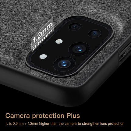 Tux Back Case for OnePlus 9R / One Plus 9R , Slim Leather Case with Soft Edge Shockproof Back Cover (Black)
