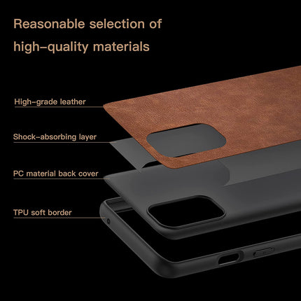 Tux Back Case for OnePlus 9R / One Plus 9R , Slim Leather Case with Soft Edge Shockproof Back Cover (Brown)