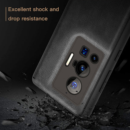 Tux Back Case For Vivo X70 Pro , Slim Leather Case with Soft Edge Shockproof Back Cover (Black)