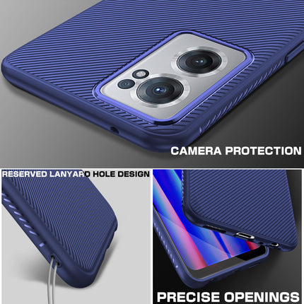 Twill Shockproof Soft Flexible Back Case Cover for OnePlus Nord CE 2 (Blue)