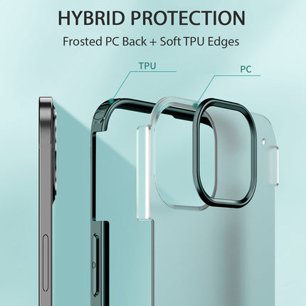 Shield Frosted Acrylic Back Shock Proof Case Cover for Apple iPhone 13 (6.1) (Green)