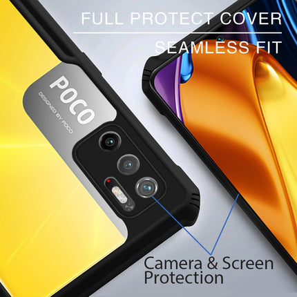 Beetle for Poco M3 Pro Back Case, [Military Grade Protection] Shock Proof Slim Hybrid Bumper Cover (Black)