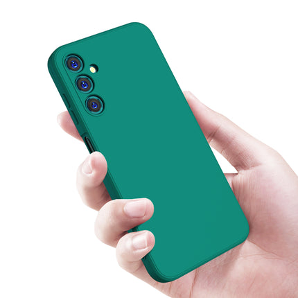 Mobizang Matte Protective Lens Flexible Back Cover for Samsung Galaxy A25 | Slim Silicone with Soft Lining Shockproof Full Body Bumper Case (Green)