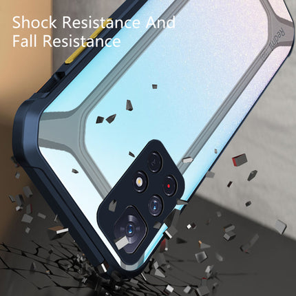 Unicorn for Redmi Note 11T (5G) Clear Back Case, [Military Grade Protection] Shock Proof Slim Hybrid Bumper Cover (Blue)