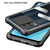 Slider Back Cover for Oppo A54 , [Military Grade Protection] Shockproof Slim Clear Camera Shield Bumper Back Case (Black)
