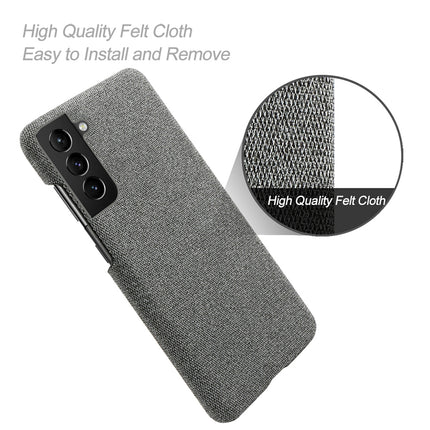 Woven Soft Fabric Case for Samsung Galaxy S22 Back Cover, Shock Protection Slim Hard Anti Slip Back Cover (Grey)