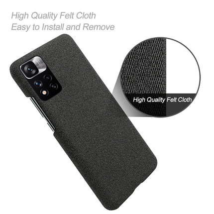 Woven Soft Fabric Case for Xiaomi 11i HyperCharge Back Cover, Shock Protection Slim Hard Anti Slip Back Cover (Black)