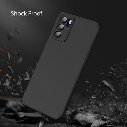 Double Dip Full 360 Protection Back Case Cover for Oppo Reno 6 Pro (5G) (Black)