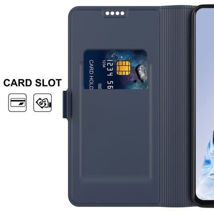 Mobizang Noble Slim Magnetic Leather Flip Case Cover for Samsung Galaxy A33 (5G) (Blue)