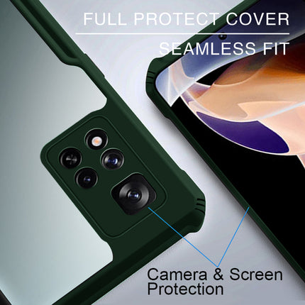 Beetle for Xiaomi 11i / 11i HyperCharge Back Case, [Military Grade Protection] Shock Proof Slim Hybrid Bumper Cover (Green)