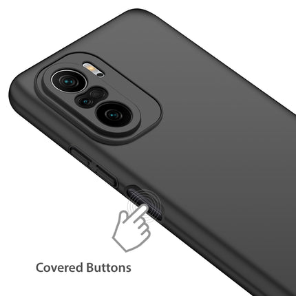 Silk Smooth Finish [Full Coverage] All Sides Protection Slim Back Cover For Xiaomi Mi 11X / 11X Pro (Black)