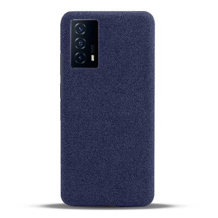 Woven Soft Fabric Case for Vivo IQOO Z5 (5G)  Back Cover, Shock Protection Slim Hard Anti Slip Back Cover (Blue)