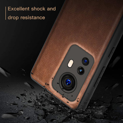 Tux Back Case for Xiaomi 12 PRO (5G) , Slim Leather Case with Shockproof Back Cover (Brown)