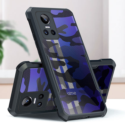 Beetle Camouflage for Realme GT Neo 3 Back Case, [Military Grade] Shockproof Slim Cover (Black)