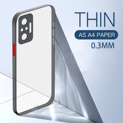 Paper Thin Back Cover For Xiaomi Redmi Note 10 Pro /  Note 10 Pro Max , Super Slim Matte Translucent Full Protection Back Case (Black)