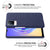 Woven Soft Fabric Case for Vivo V21 Back Cover, Shock Protection Slim Hard Anti Slip Back Cover (Blue)