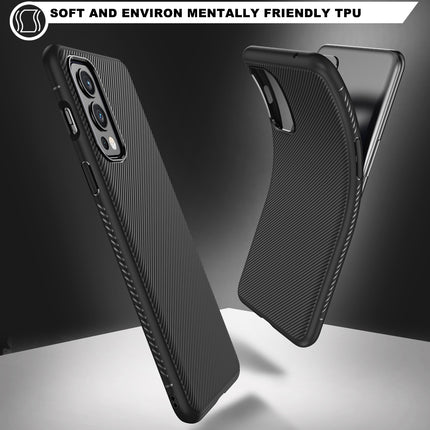 Twill Shock Proof Soft Flexible Back Case Cover for OnePlus Nord 2 (5G) / One Plus Nord 2 (5G) (Black)