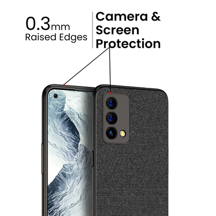 Soft Full Fabric Protective Back Case Cover for Realme GT Master (Black)