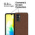 Soft Fabric & Leather Hybrid Protective Case Cover for Vivo V23E (Brown)