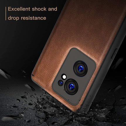 Tux Back Case for OnePlus Nord CE 2 (5G), Slim Leather Case with Soft Edge Shockproof Back Cover (Brown)