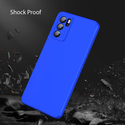 Double Dip Full 360 Protection Back Case Cover for Oppo Reno 6 Pro (5G) (Blue)