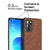 Soft Fabric & Leather Hybrid for Oppo Reno 6 Pro Back Cover, Shockproof Protection Slim Hard Back Case (Brown)