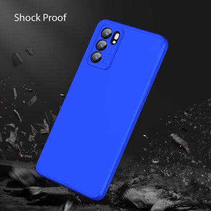 Double Dip Full 360 Protection Back Case Cover for Oppo Reno 6 (5G) (Blue)