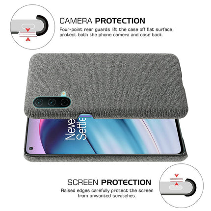 Woven Soft Fabric Case for OnePlus Nord CE (5G) /One Plus Nord CE (5G) Back Cover, Shock Protection Slim Hard Anti Slip Back Cover (Grey)