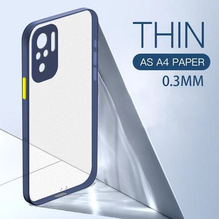 Paper Thin Back Cover For Xiaomi Redmi Note 10 /  Note 10S , Super Slim Matte Translucent Full Protection Back Case (Blue)
