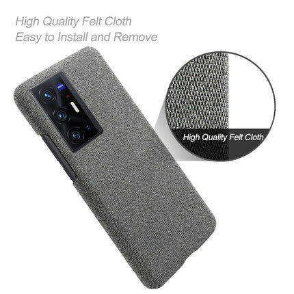 Woven Soft Fabric Case for Vivo X70 PRO Back Cover, Shock Protection Slim Hard Anti Slip Back Cover (Grey)