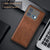 Mobizang Tux Leather Back Cover for IQOO Neo 8 | Slim Shockproof Camera Protection Bumper Case (Brown)