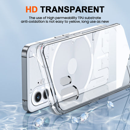 Mobizang Shield Clear Acrylic Back Shock Proof Case Cover for Nothing Phone 2 (Transparent)