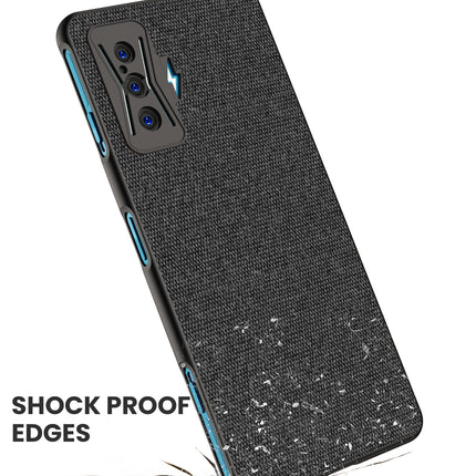Soft Fabric Hybrid Protective Back Case Cover for Redmi K50 Gaming Edition (Black)